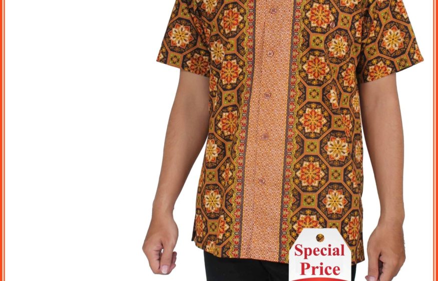 Kemeja Santai Special Price Motif Ceplok Bunga Serangkai Batik Keris Online