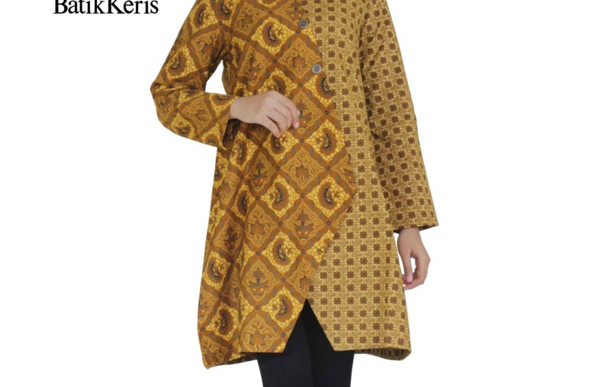  OUTER  BATIK  LENGAN PANJANG LEHER V MOTIF SIDO GURDO 