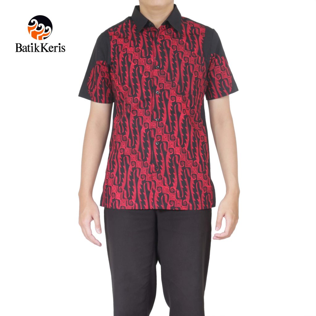  KEMEJA  BATIK  SLIMFIT LENGAN PENDEK MOTIF PARANG GONDOSULI 