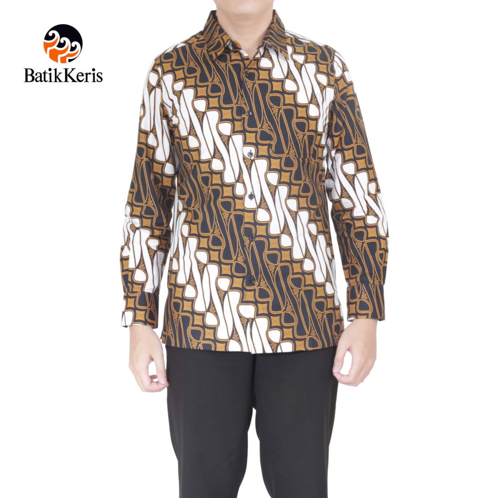 KEMEJA BATIK  SLIMFIT LENGAN PANJANG MOTIF  PARANG AJI SENO 