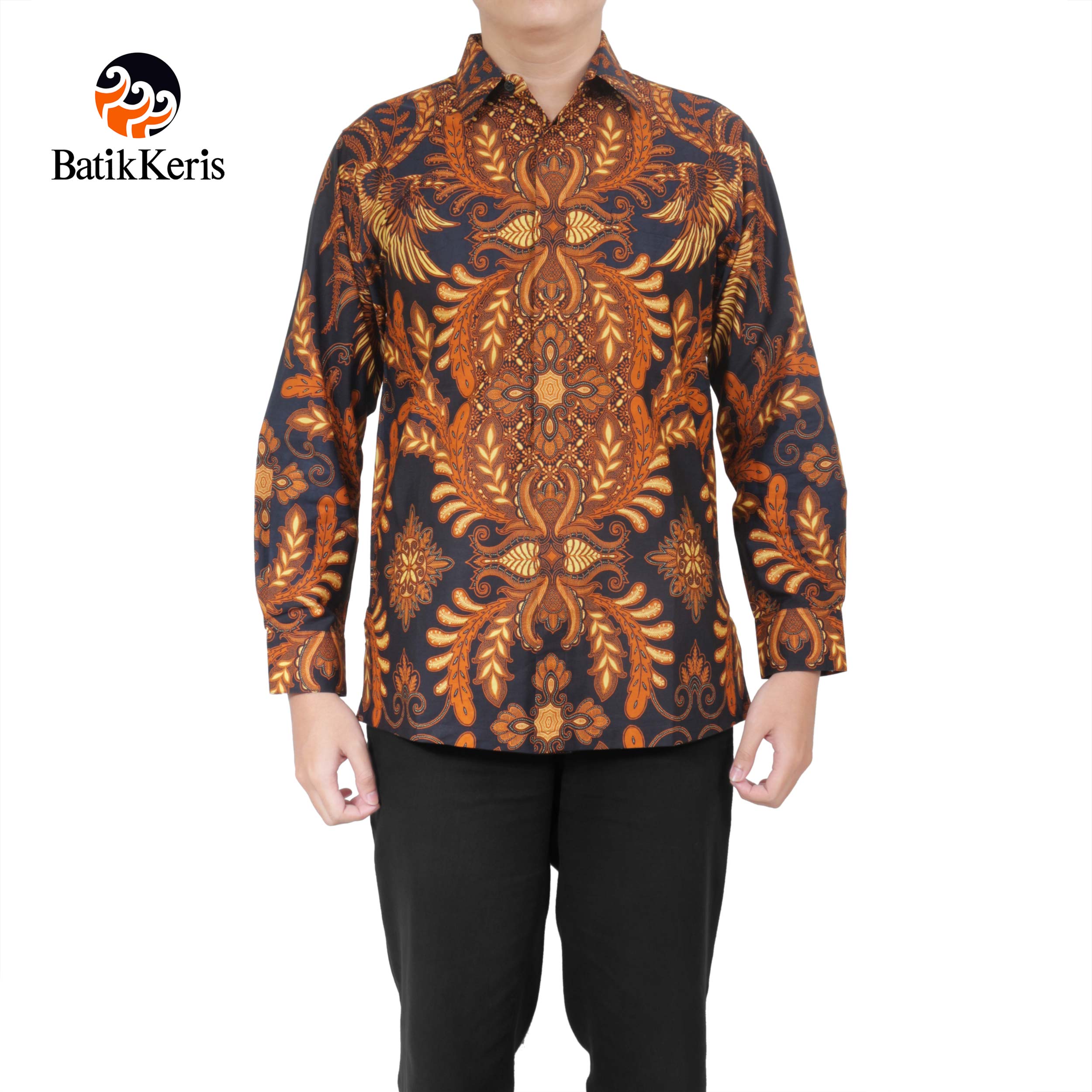  KEMEJA  BATIK  FORMAL LENGAN  PANJANG  MOTIF PEKSI CENDRAWASIH 