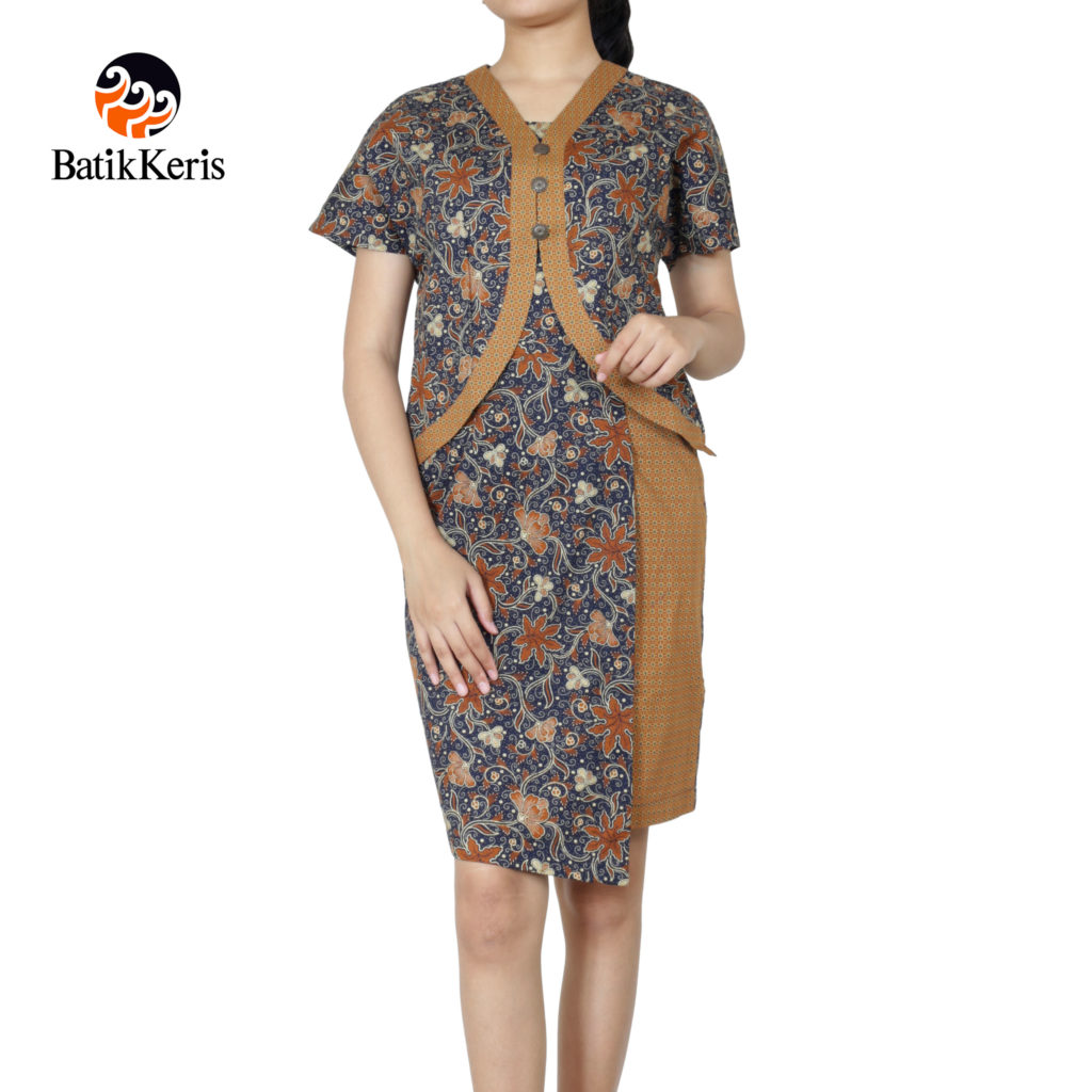 SACKDRESS BATIK  MOTIF LUNG SEKAR ANGKOSO Batik  Keris  Online