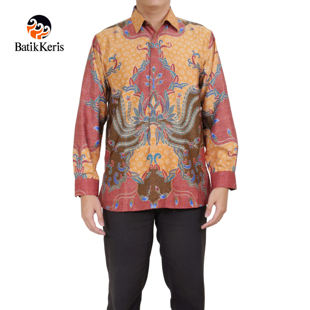  KEMEJA  BATIK  FORMAL LENGAN PANJANG MOTIF PUSPO JOYO MEKAR 