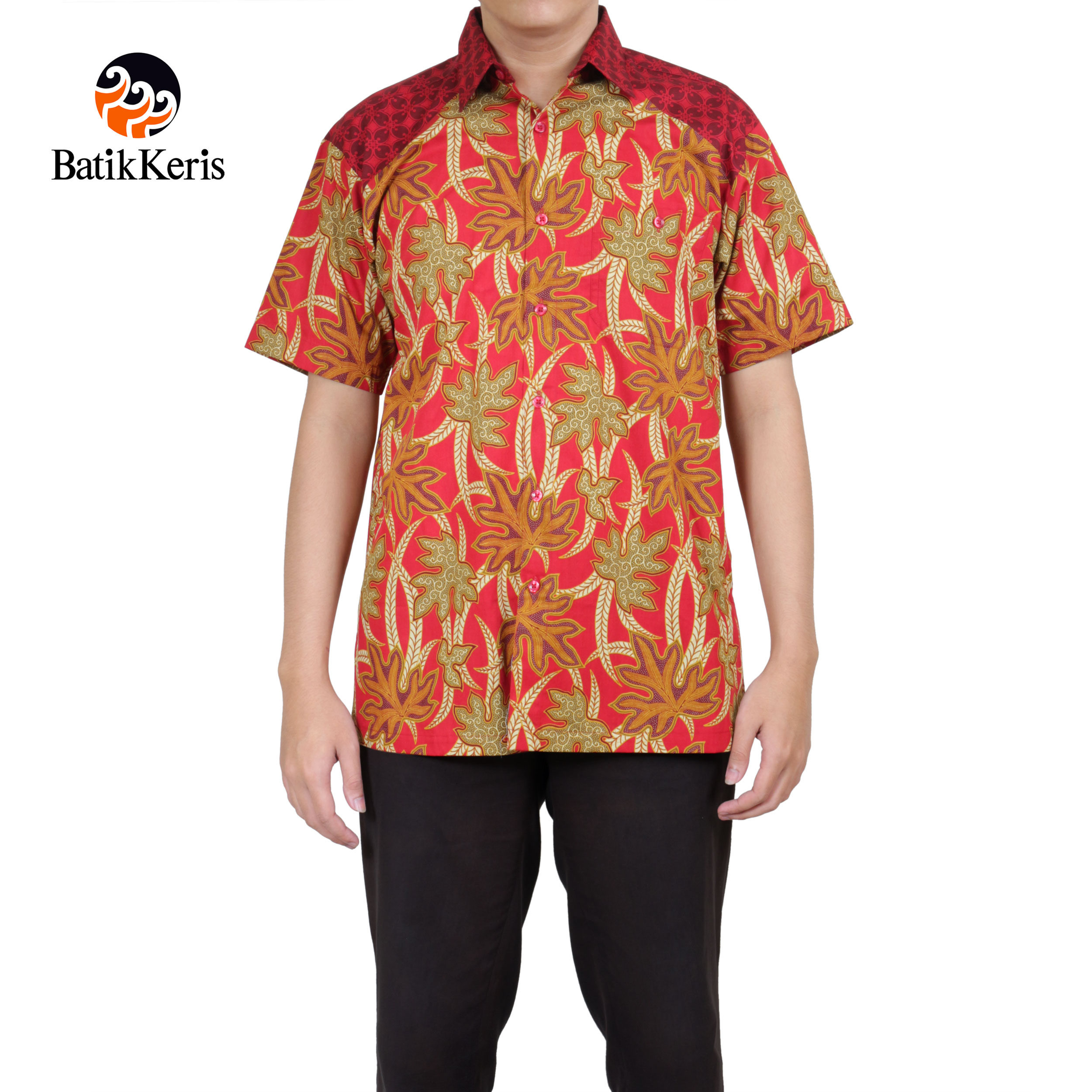 Batik Hijau De : Jual Kemeja Batik Lengan Pendek Motif Terbaru Hijau L
