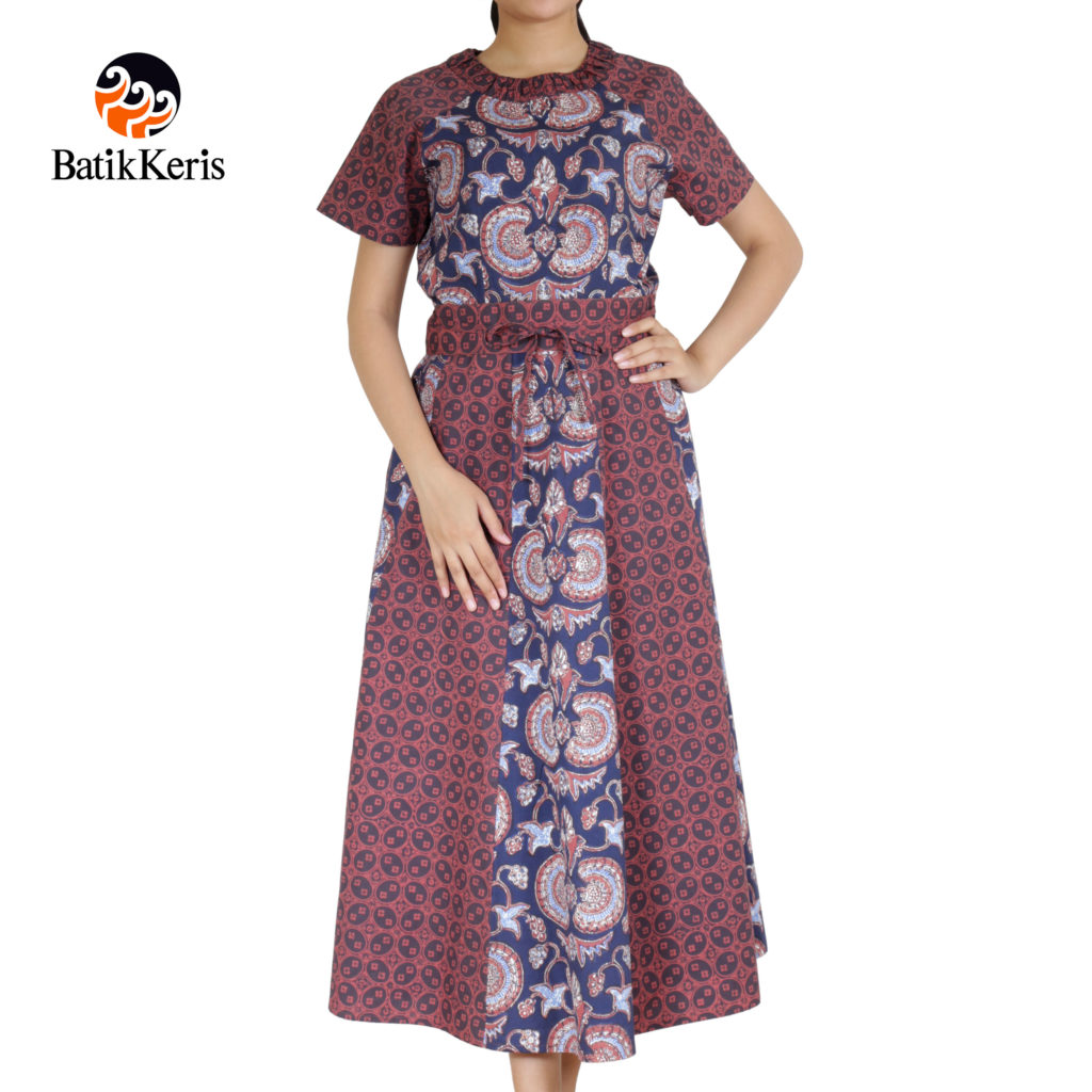 SACKDRESS BATIK  MOTIF GURDO KEMBAR KOMBINASI KAWUNG  BETON  