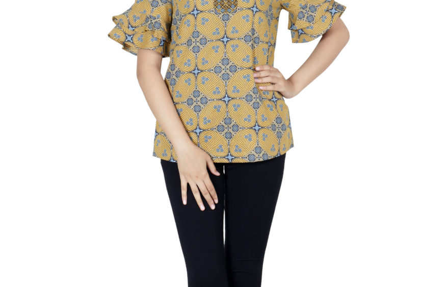 BLOUSE BATIK  LENGAN PENDEK  MOTIF KAWUNG AJI DALEM Batik  