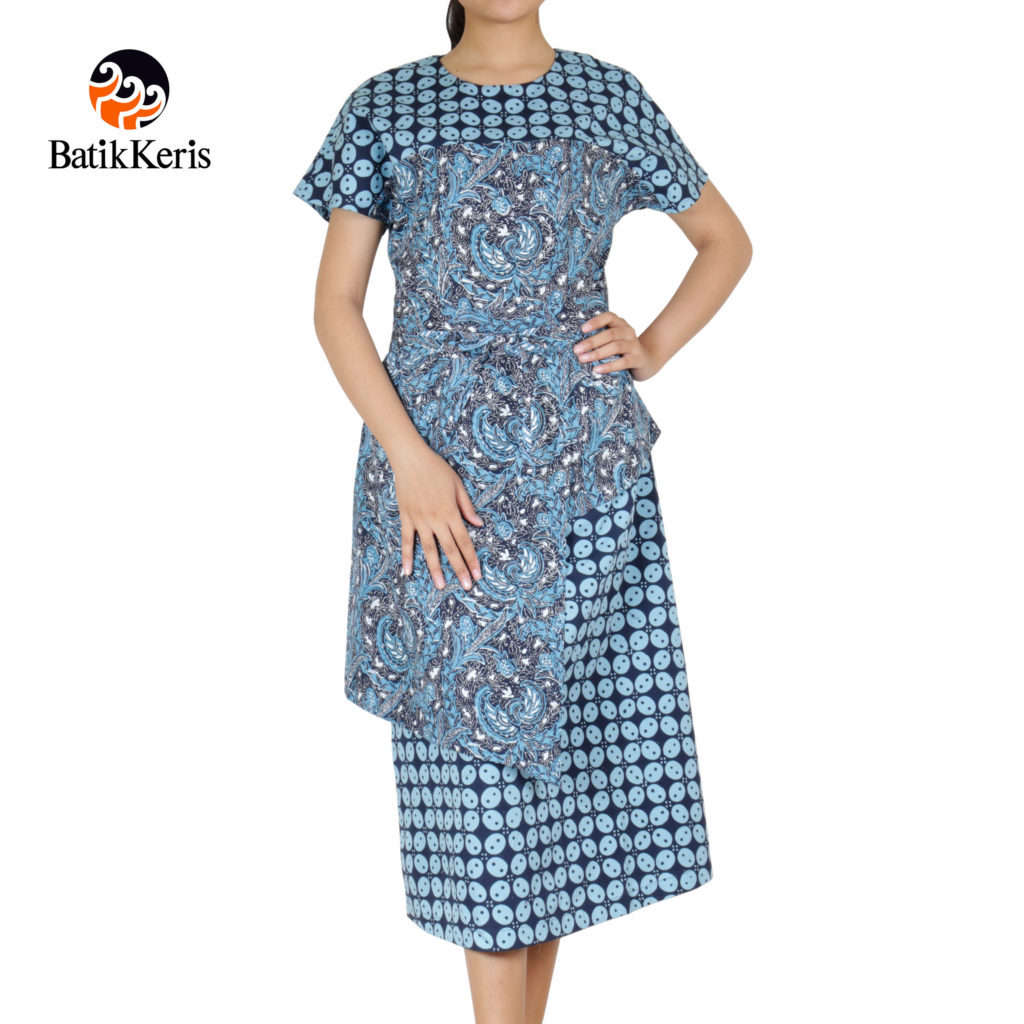 SACKDRESS BATIK  MOTIF TUWUH WIGUNA KOMBINASI KAWUNG  BETON  