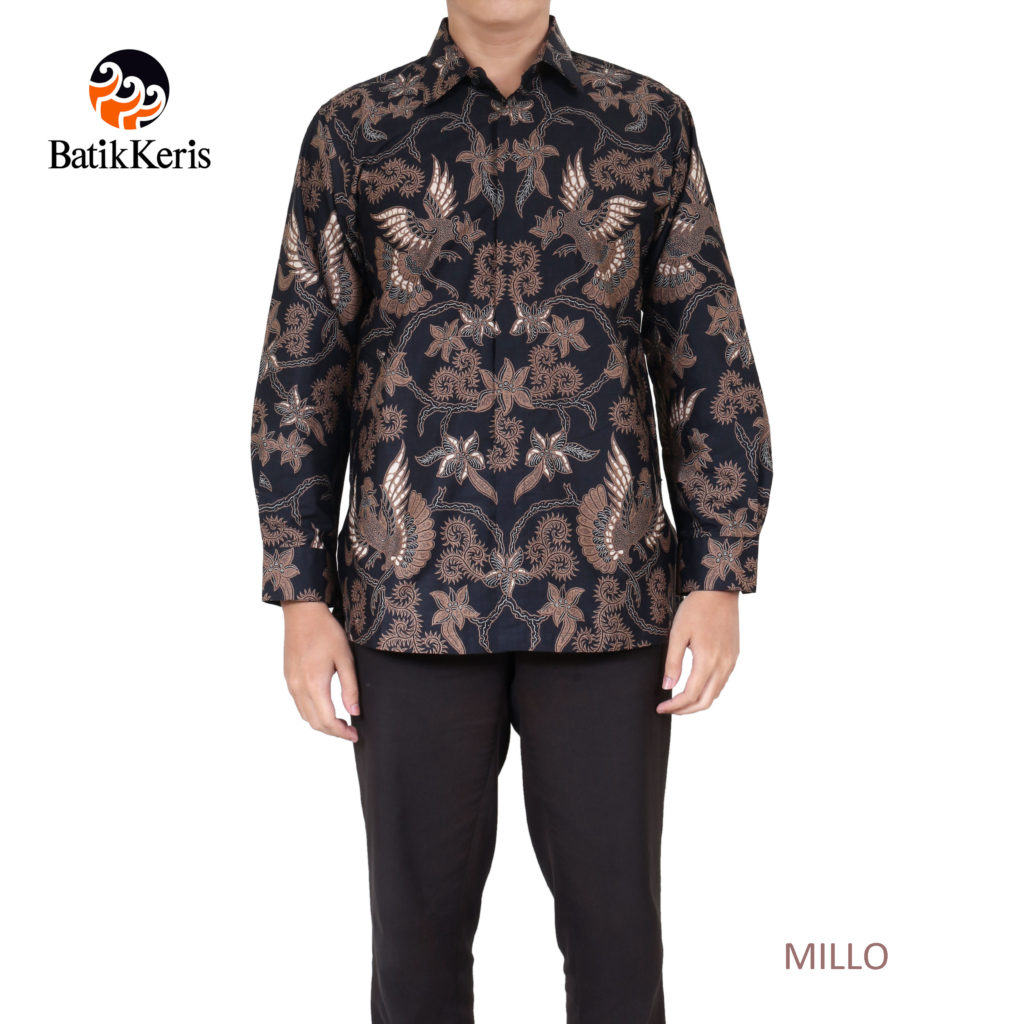 KEMEJA BATIK  FORMAL LENGAN PANJANG MOTIF  GURDA  KAMAJAYA 