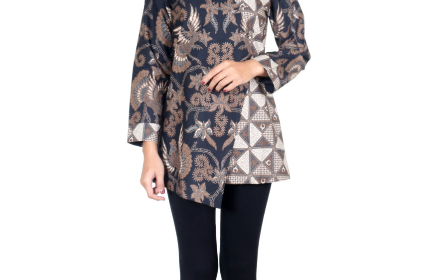  BLOUSE  BATIK  LENGAN PANJANG  MOTIF GURDO KAMAJAYA KOMBINASI 