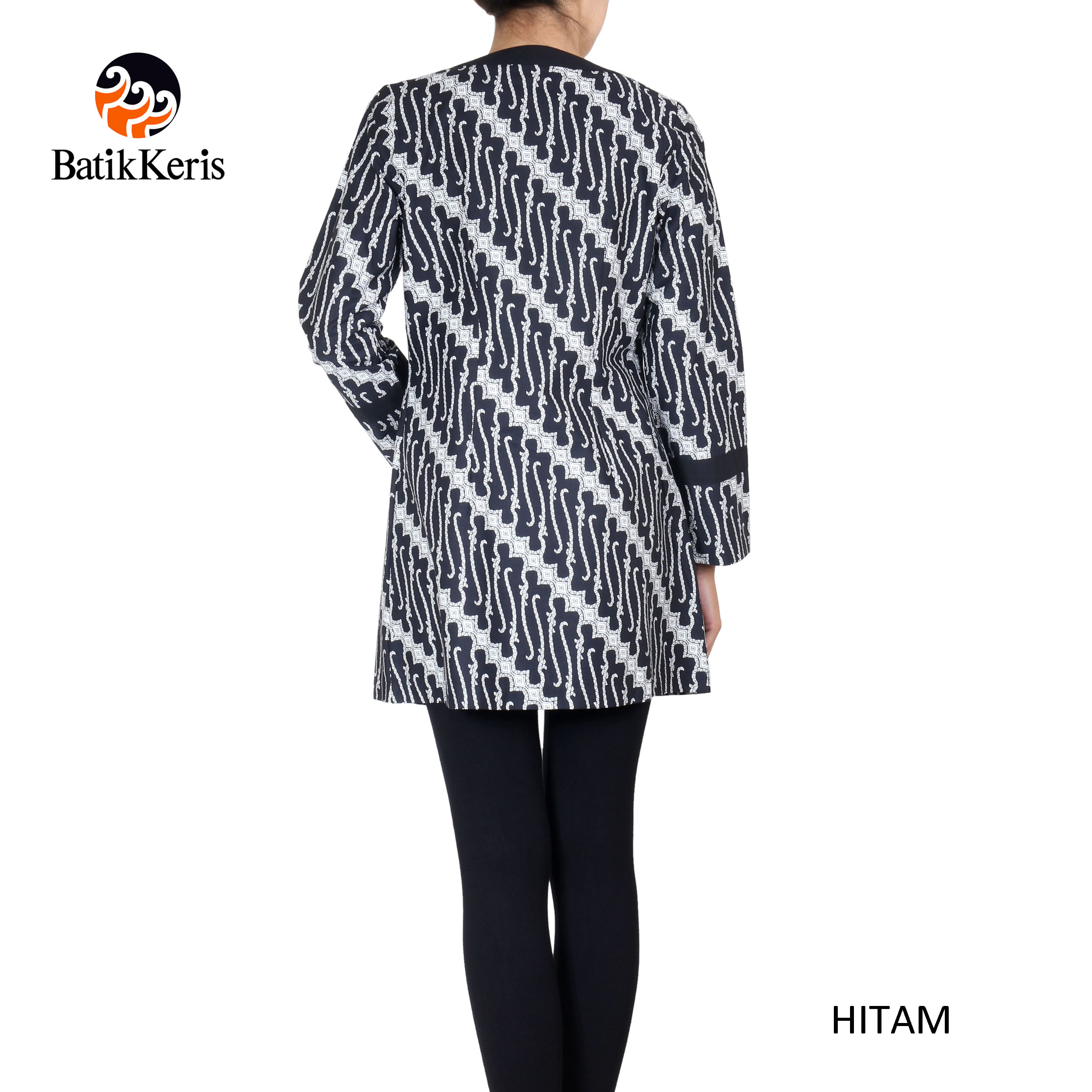  OUTER  BATIK  MOTIF PARANG  KOMBINASI POLOS Batik  Keris Online