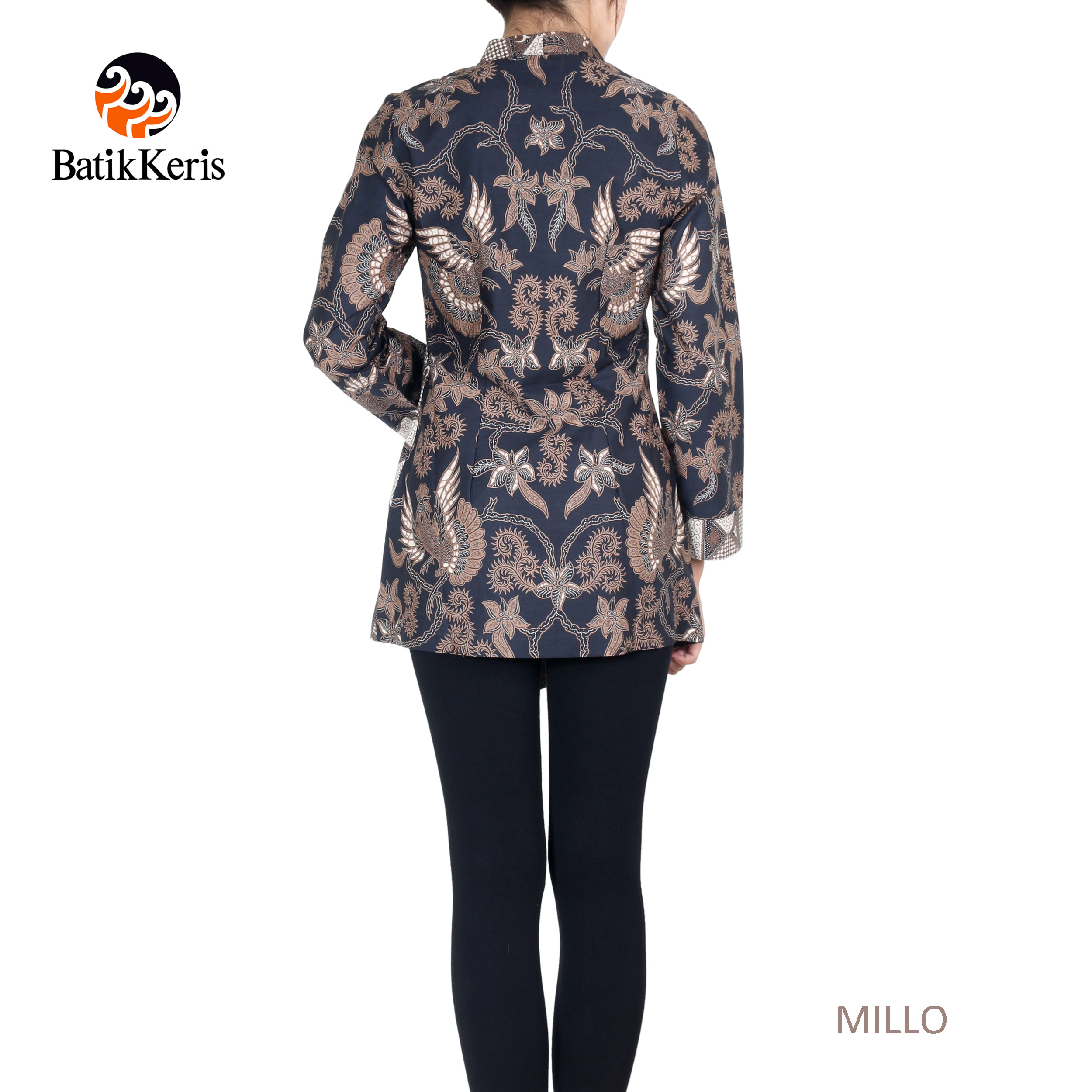 BLOUSE BATIK  LENGAN PANJANG MOTIF GURDO KAMAJAYA KOMBINASI 