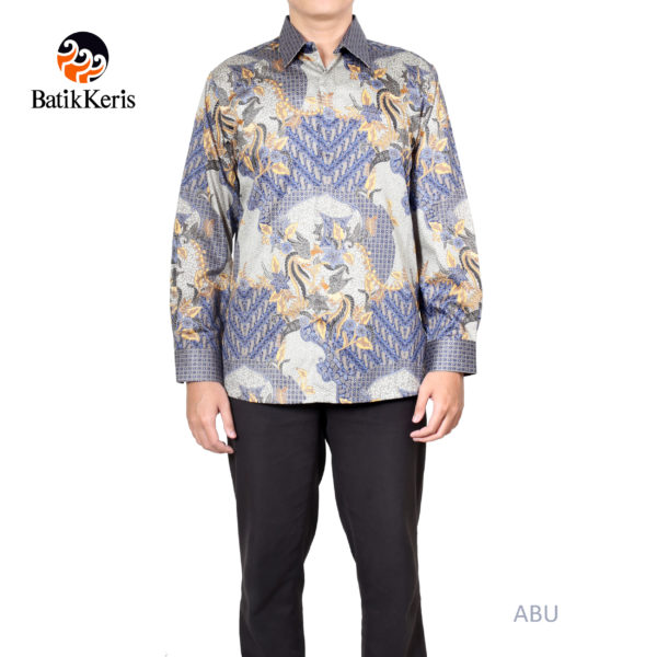 KEMEJA BATIK FORMAL LENGAN PANJANG MOTIF TAMAN ASRI - Batik Keris 