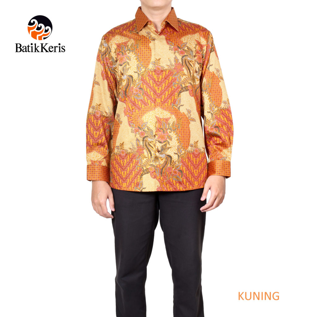 KEMEJA BATIK  FORMAL  LENGAN PANJANG  MOTIF TAMAN ASRI 