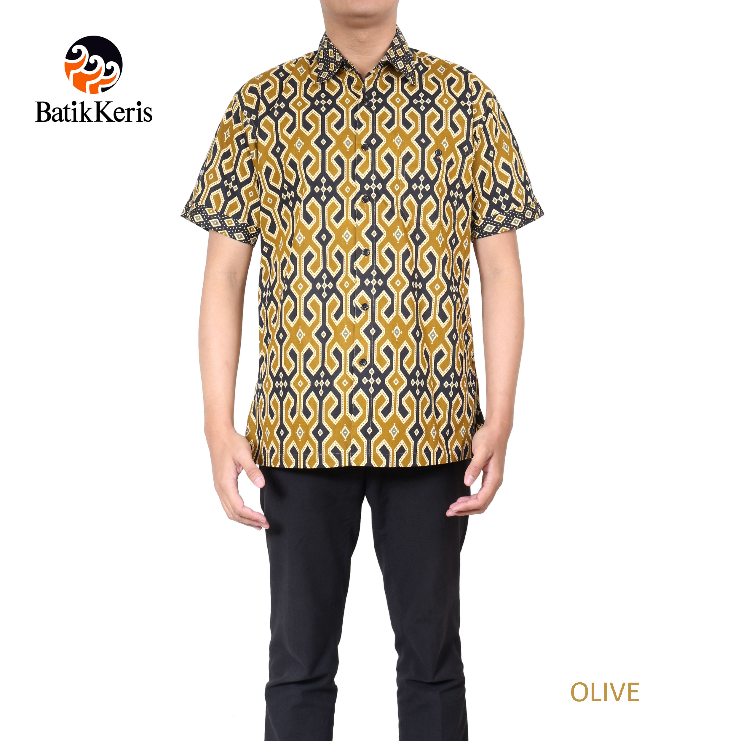 KEMEJA BATIK  SLIM FIT BATIK  PRIA SLIMFIT D390