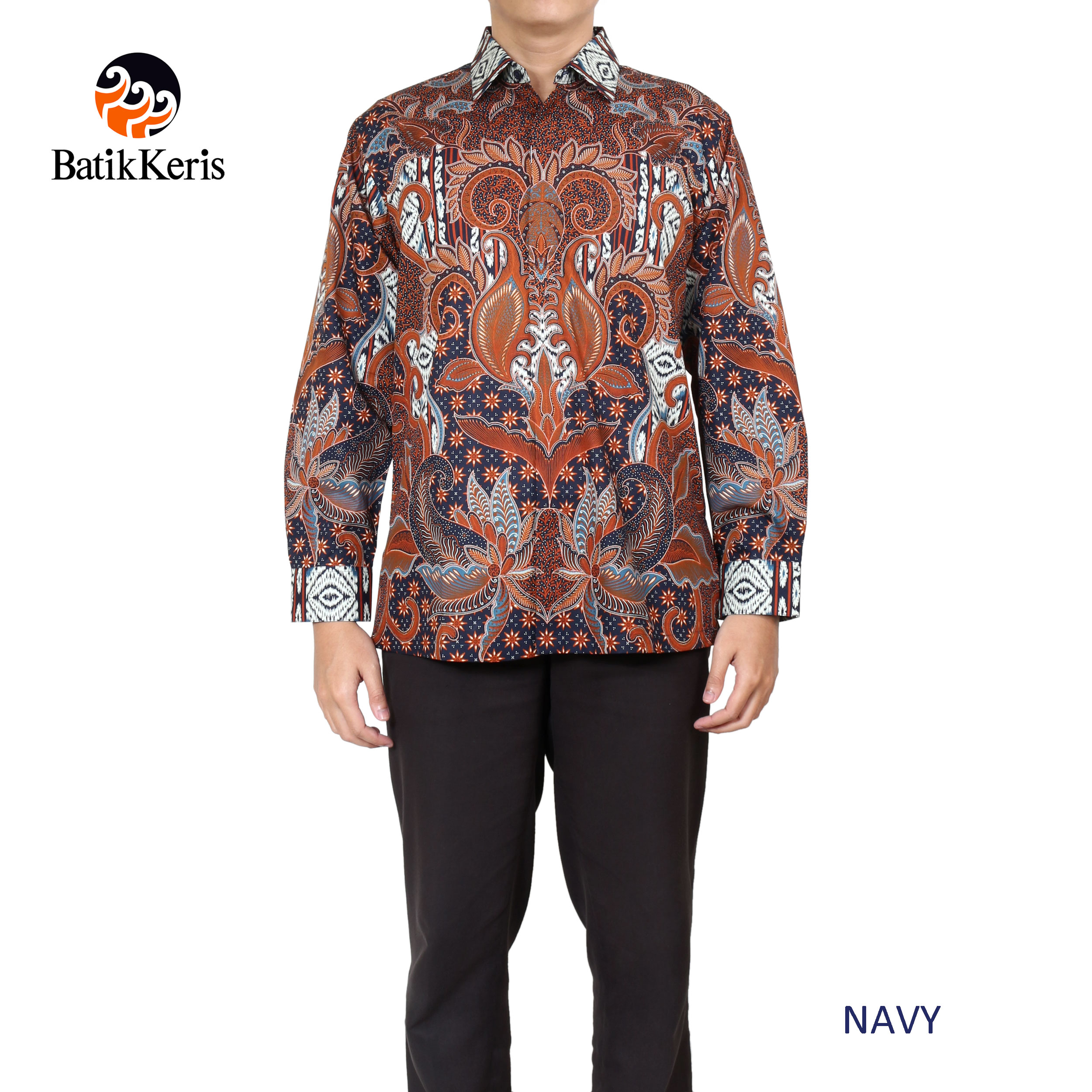 Kemeja Batik Formal Lengan Panjang Motif Satrio Paisley Batik Keris Online