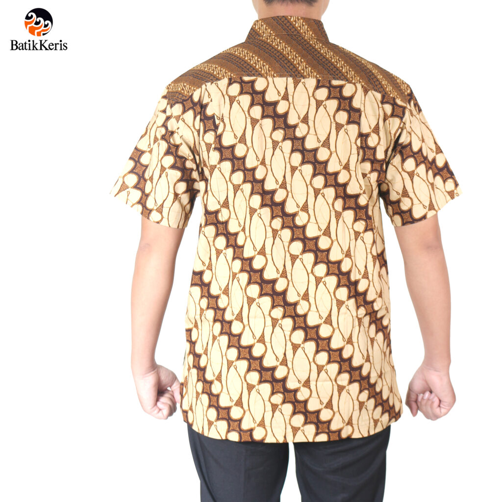 KEMEJA SANTAI BATIK  MOTIF  PARANG BESAR  KOMBINASI PARANG 