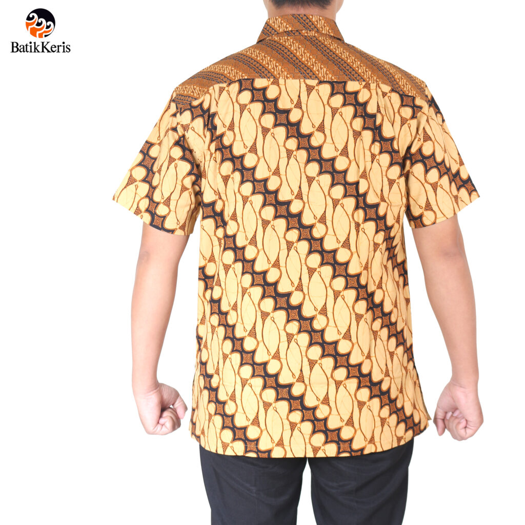 KEMEJA SANTAI BATIK  MOTIF  PARANG BESAR  KOMBINASI PARANG 