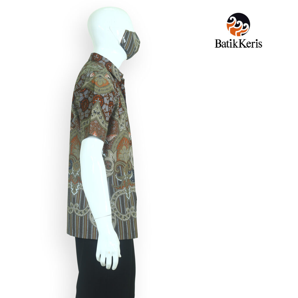 Kemeja Batik Formal Lengan Pendek Motif Dwipa Kusuma - Batik Keris Online