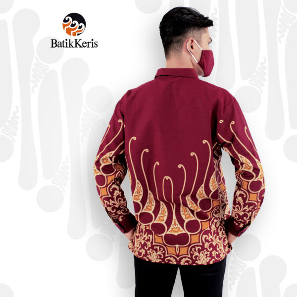 Kemeja Batik Formal Lengan Panjang Motif Parang Anom - Batik Keris Online