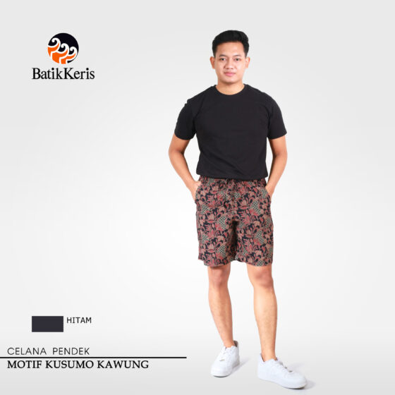 Celana Pendek Batik Motif Kusumo Kawung