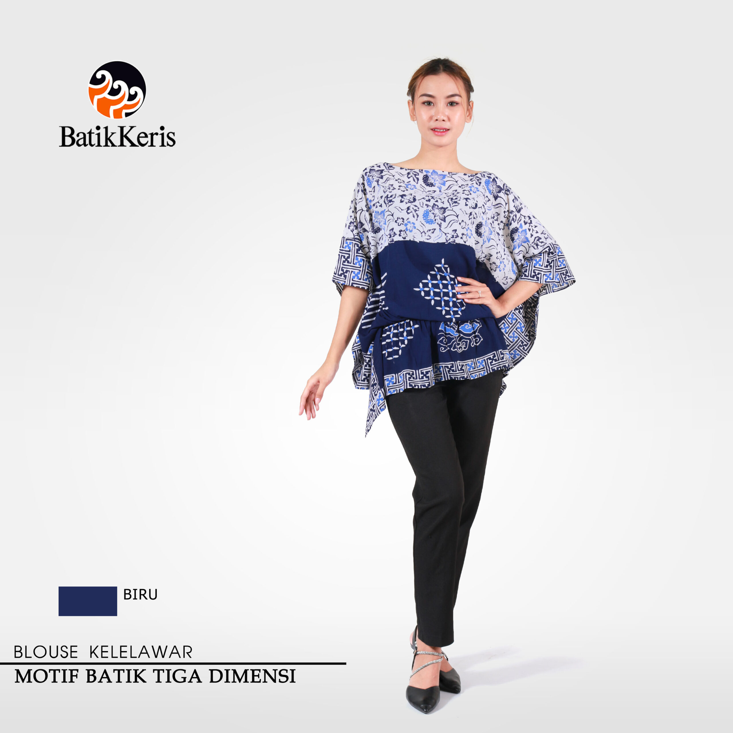 Blouse Kelelawar Batik Motif Batik Tiga Dimensi Batik Keris Online 