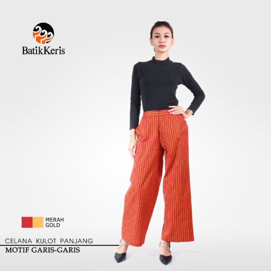 Celana Kulot Panjang Batik Motif Garis-Garis