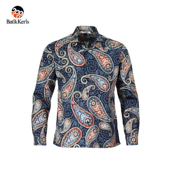 Kemeja Slimfit Batik Lengan Panjang Motif Keris Peisley Katon Laras