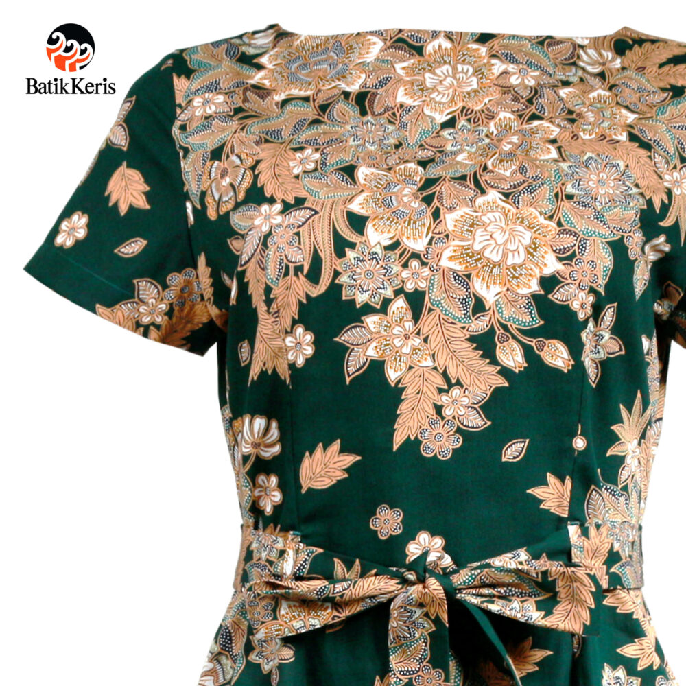 Dress Batik Lengan Pendek Motif Keris Puspa Raras