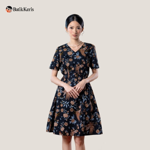 dress batik keris modern Jual Batik Keris Dress Batik Lengan Pendek Motif Keris Reflection