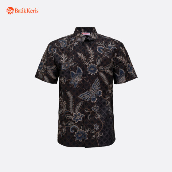 Kemeja Relaxed Fit Batik Lengan Pendek Motif Keris Harshamitra