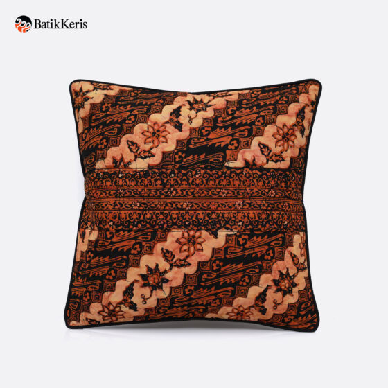 Sarung Bantal Cap B Motif Parang Kombinasi Warna Sogan