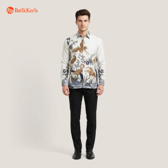 Kemeja Reguler Fit Batik Lengan Panjang Motif Keris Kharisma Senjakala
