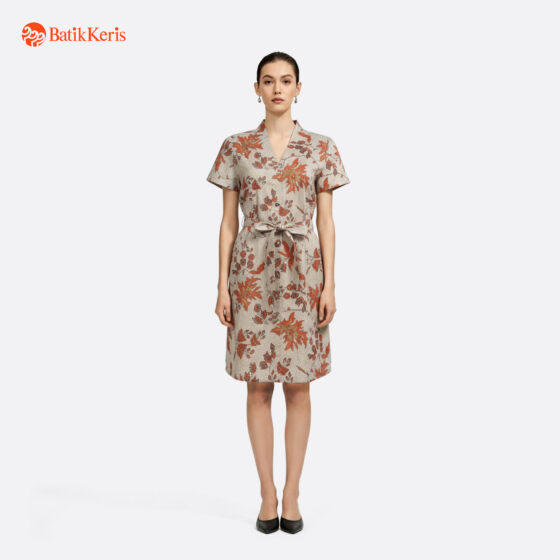 Dress Batik Lengan Pendek Motif Keris Galaran Kusumo