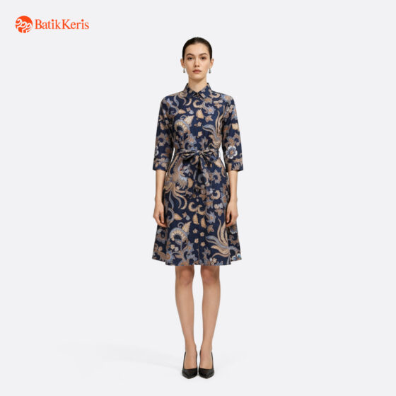 Dress Batik Lengan 3/4 Motif Keris Peksi Nalendra