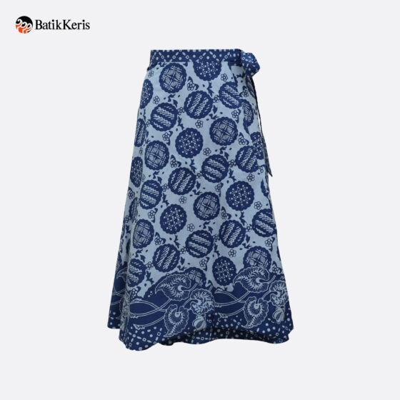 Wrap Skirt Midi Batik Motif Kawung Glinding
