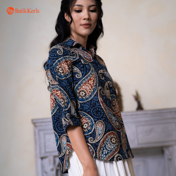 Blouse Batik Lengan 3/4 Motif Keris Peisley Katon Laras