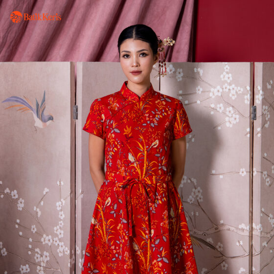Dress Batik Lengan Pendek Motif Keris Renjana Kasih