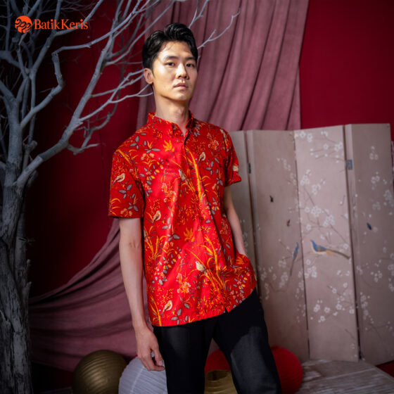 Kemeja Relaxed Fit Batik Lengan Pendek Motif Keris Renjana Kasih