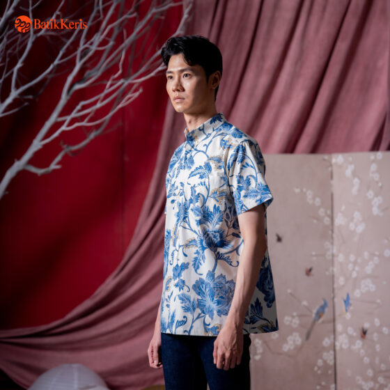 Kemeja Relaxed Fit Batik Lengan Pendek Motif Sekar Nitik