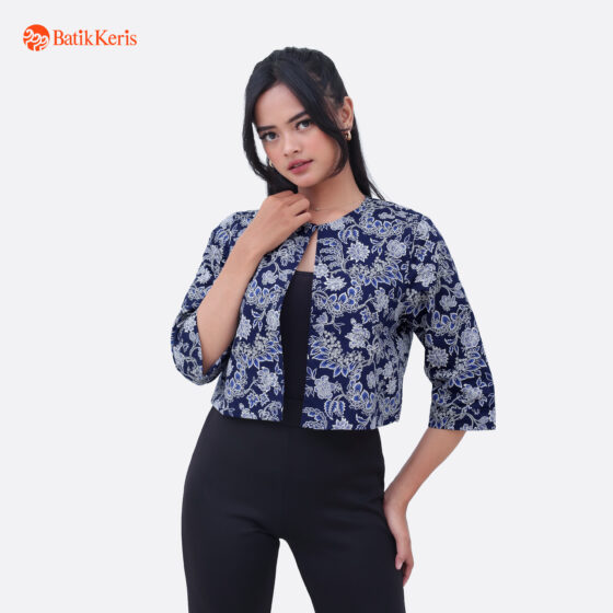 Outer Batik Lengan 3/4 Motif Keris Binar Dedaunan