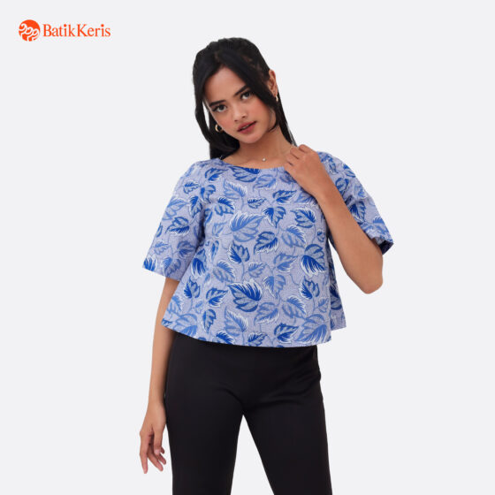 Blouse Batik Lengan Pendek Motif Keris Ron Rahayu