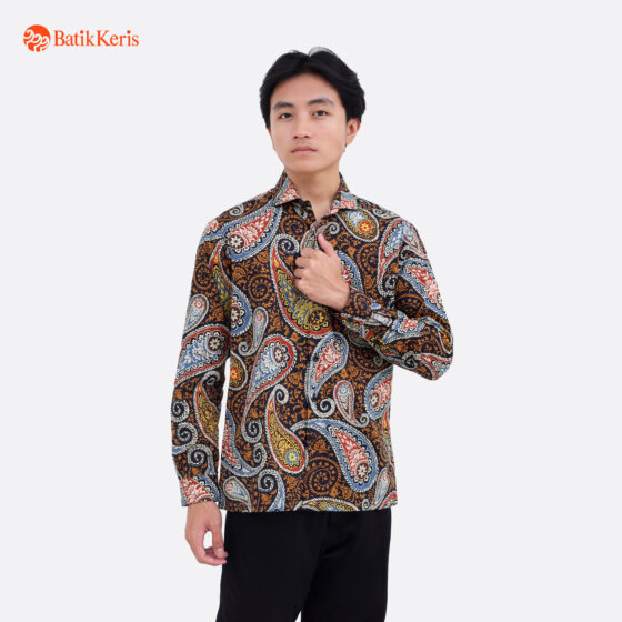 Kemeja Slimfit Batik Lengan Panjang Motif Keris Peisley Katon Laras