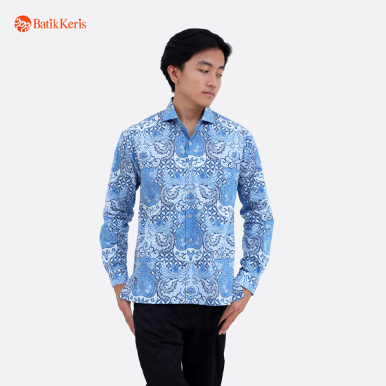 Kemeja Slimfit Batik Lengan Panjang Motif Peksi Mardika