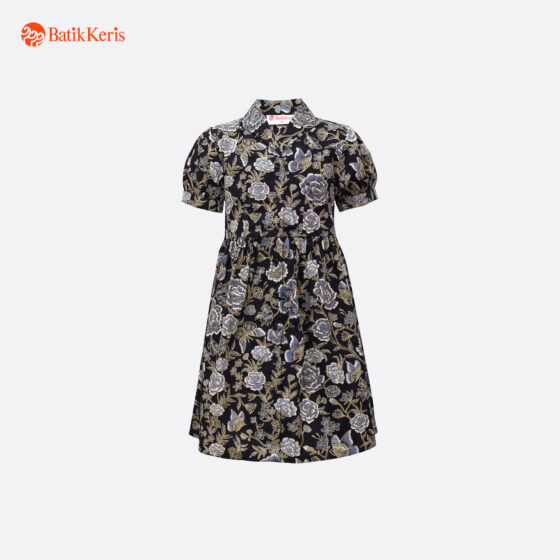 Dress Anak Batik Lengan Pendek Motif Sekar Kinanthi